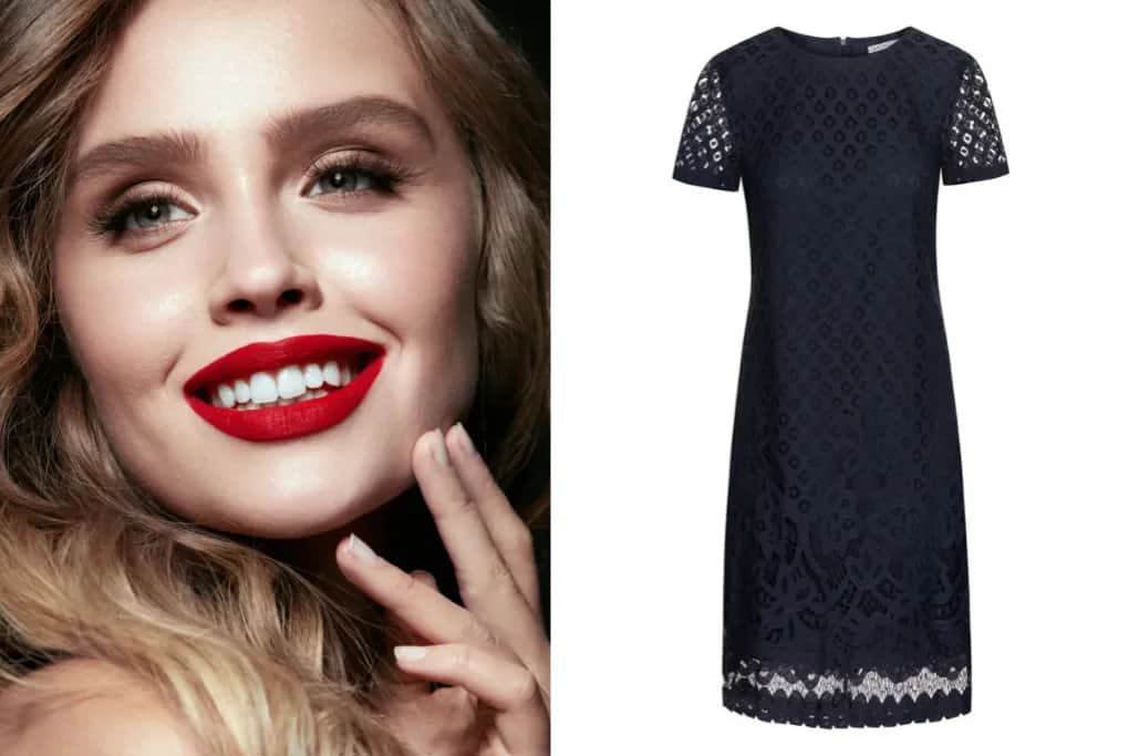 Jakie makijaż do granatowej sukienki, aby wyglądać olśniewająco?