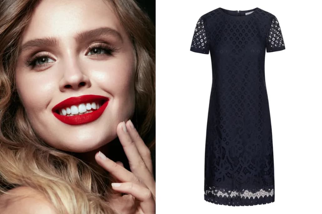 Jakie makijaż do granatowej sukienki, aby wyglądać olśniewająco?